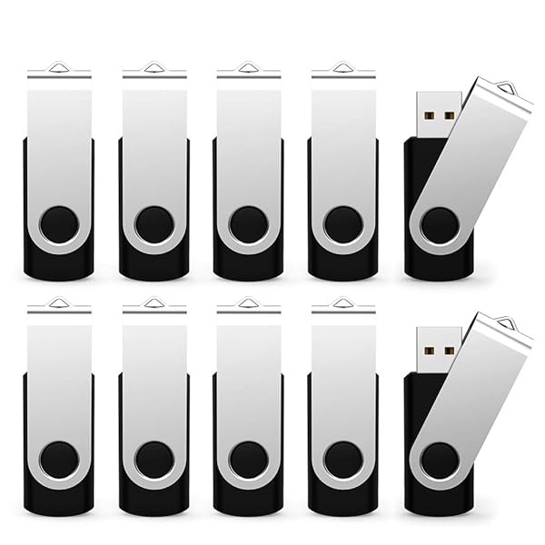 Maspen 10 Pack 32GB USB Flash Drives - Bulk USB 2.0 Thumb Drives for Easy Storage & Transfer