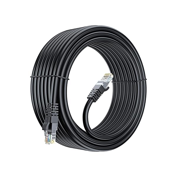 Maximm Cat 6 Ethernet Cable 30 Ft 100% Pure Copper High Speed LAN Internet Patch Network Cable UTP Black