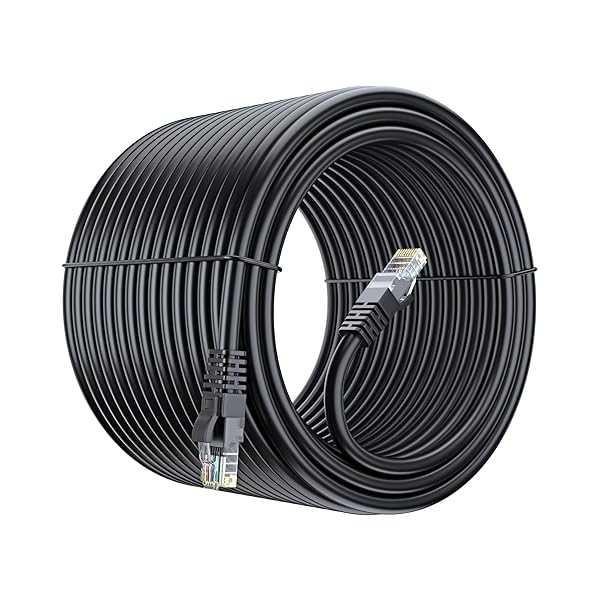 Maximm 300 Ft Cat 6 Ethernet Cable - 100% Pure Copper LAN & Internet Patch Cable (Black) for Fast Networking