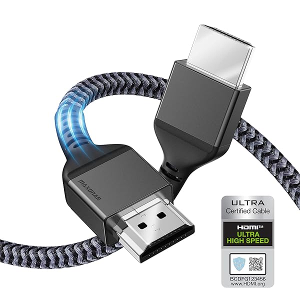 Maxonar 8K HDMI Cable 3.3FT Ultra High Speed 48Gbps HDMI 2.1 Compatible with PS5 Xbox Series X Blu-ray Roku Fire TV