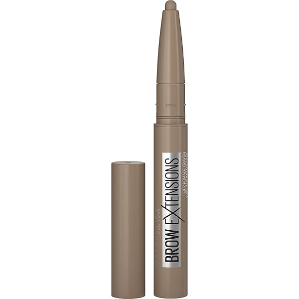 Maybelline Brow Extensions Fiber Pomade Crayon - Blonde Eyebrow Makeup for Perfect Brows