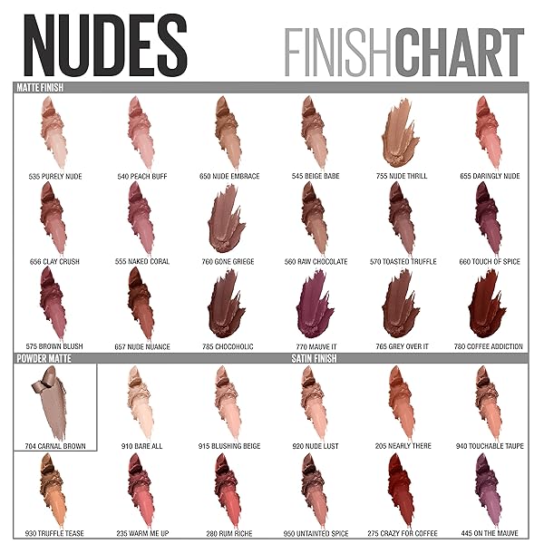 Maybelline Color Sensational Inti-Matte Nudes Lipstick in Purely Nude - 0.15 oz for Flawless Lips - Image 10