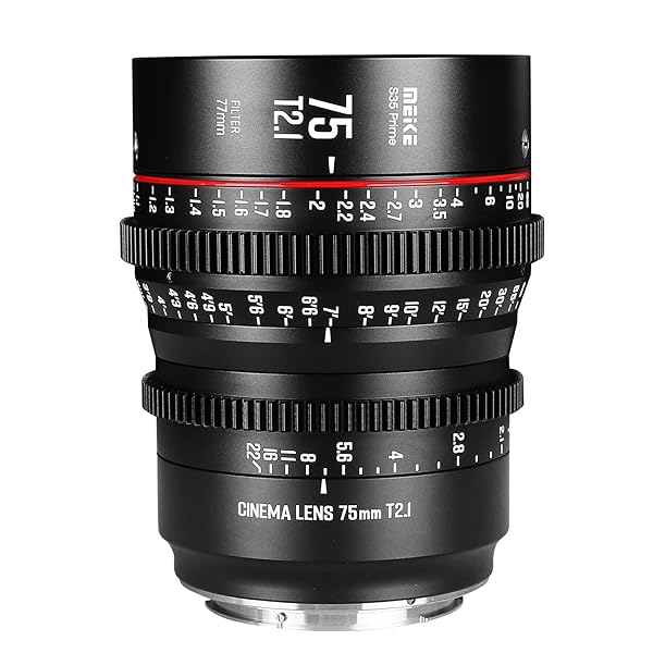 Meike Meike 75mm T2.1 Cinema Lens for Canon EF: Perfect for EOS C100, C200, C300 & Zcam E2-S6