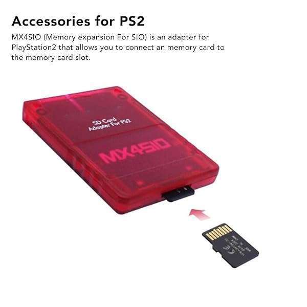 MX4SIO Memory Adapter for PS2 Fat Console - SIO2SD Replacement & Expansion (Red) - Image 2