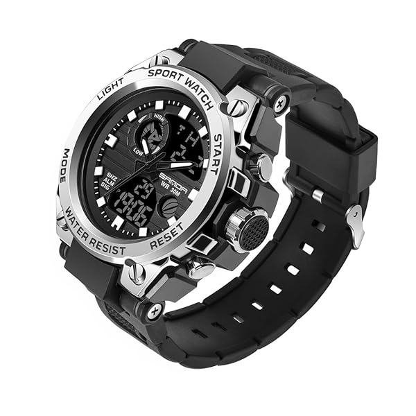 Men's Waterproof Sports Military Watch: Multi-Function Tactical LED Alarm & Stopwatch