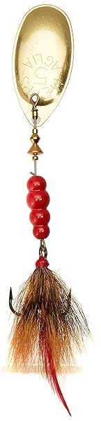 Mepp's Mepps Aglia Dressed Treble Fishing Lure 1/2-Ounce - Gold/Brown Tail for Ultimate Fishing Success