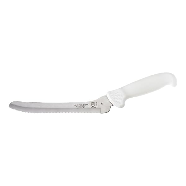 Mercer Culinary Ultimate White 8-Inch Offset Bread Knife: Precision Cutting for Perfect Loaves