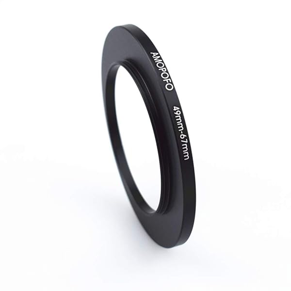 49mm to 67mm Metal Step Up Ring Adapter - CNC Machined Aluminum for Filters, Matte Black Finish - Image 3