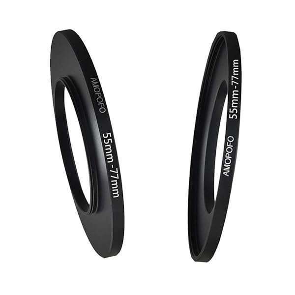 55mm to 77mm Metal Step Up Ring Adapter - CNC Machined Aluminum for Filters, Compatible with All 55mm Lenses - Image 6