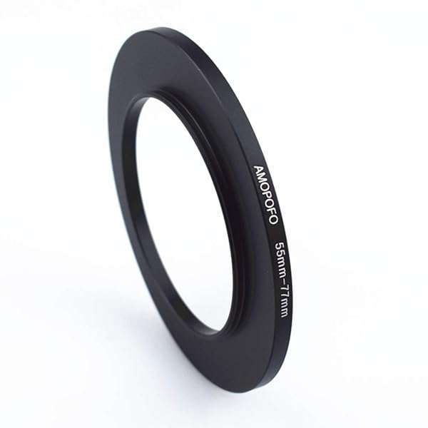55mm to 77mm Metal Step Up Ring Adapter - CNC Machined Aluminum for Filters, Compatible with All 55mm Lenses - Image 3
