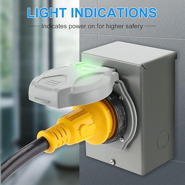 Miady 30 Amp Generator Power Inlet Box L14-30P 125250 Volt for Generators Up to 7500 Watts Weatherproof ETL Listed - Image 7