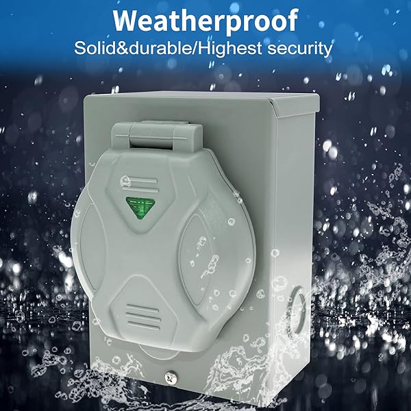 Miady 30 Amp Generator Power Inlet Box L14-30P 125250 Volt for Generators Up to 7500 Watts Weatherproof ETL Listed - Image 8