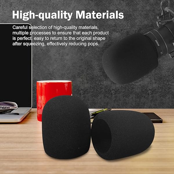 Mic Cover Foam Microphone Windscreen 2PCS Pop Filter for AT2020 AT2020USB AT2020USBi AT2035 AT2050 Recording Microphones - Image 2