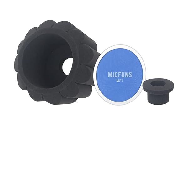 Micfuns MF2 Microphone Windscreen Pop Filter,Side Cutout 45-60-mm Suspended Microphones SM7B, Sound Absorbing Foam Reducing Noise And Reflections - Image 6