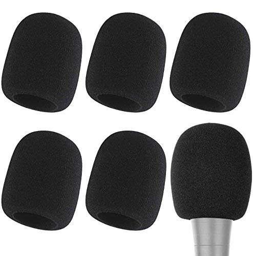 QIEIMUFHD 6 PCS Foam Microphone Covers - Universal Windscreen for Standard Handheld Mics
