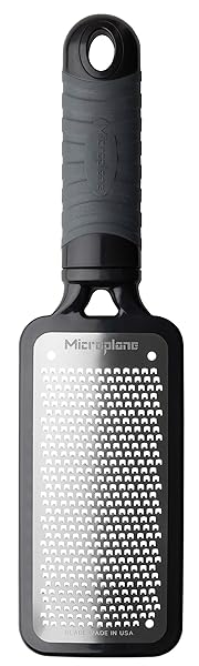 Microplane Home Series Fine Cheese Grater - Premium Surgical Stainless Steel for Effortless Grating (Black)