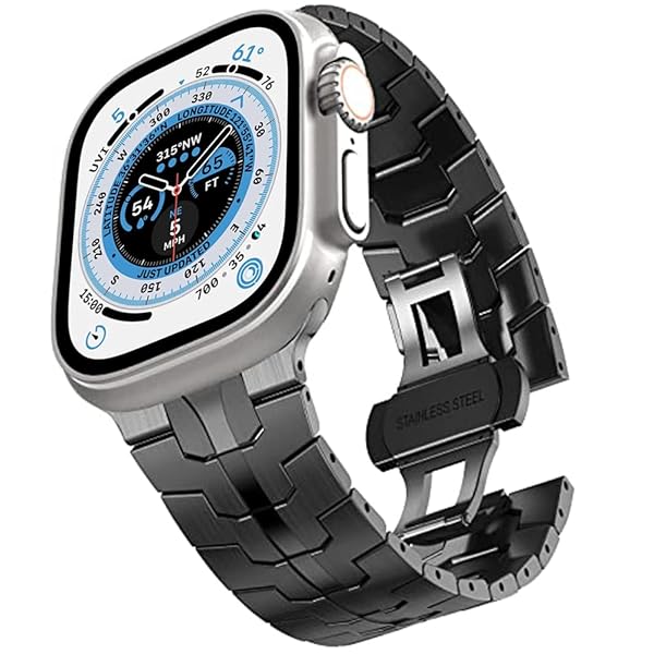 Miimall Compatible for Apple Watch Bands 49mm 45mm 44mm 42mm Ultra 2 Ultra SE 2 SE Series 9 8 7 6 5 4 3 2 1, Stainless Steel Metal Strap with