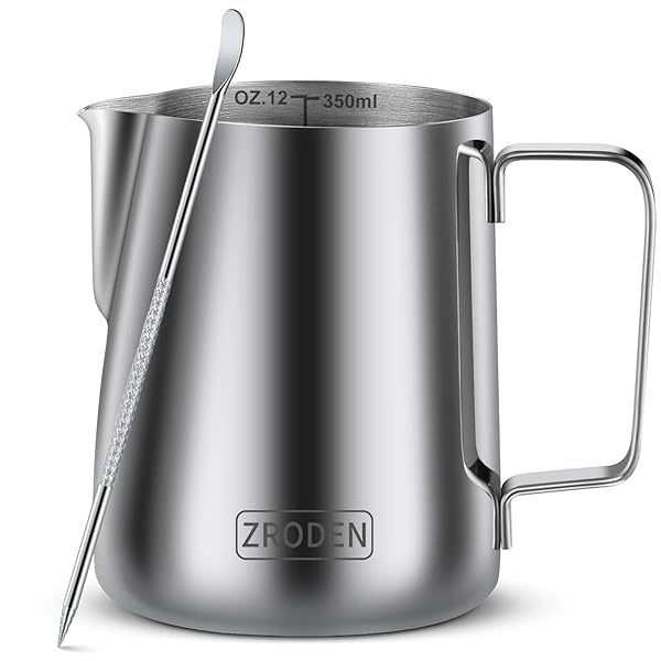Premium Stainless Steel Milk Frothing Pitchers - 12oz, 20oz, 32oz for Perfect Latte Art & Espresso Steaming