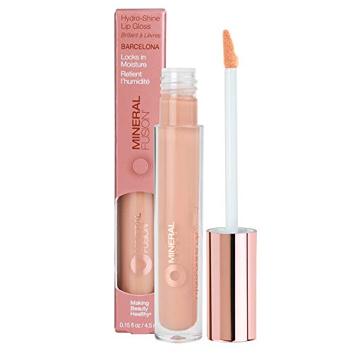 Mineral Fusion Hydro-Shine Lip Gloss in Barcelona - 0.15 oz | Hydrating, Glossy Finish for Luscious Lips