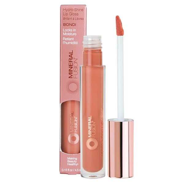 Mineral Fusion HydroShine Lip Gloss in Bondi - 0.15 Ounce for Luscious, Hydrated Lips