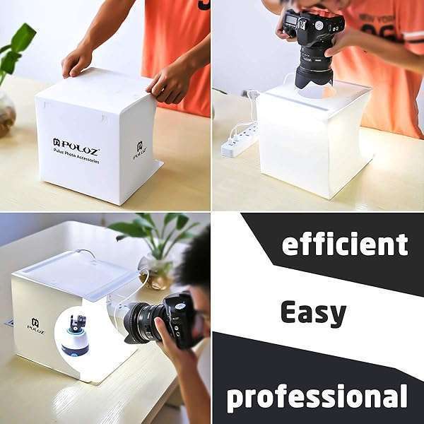 Mini Photo Studio Light Box: Super Bright Portable Shooting Tent with 6 Backdrops & Carrying Bag (20cm) - Image 3