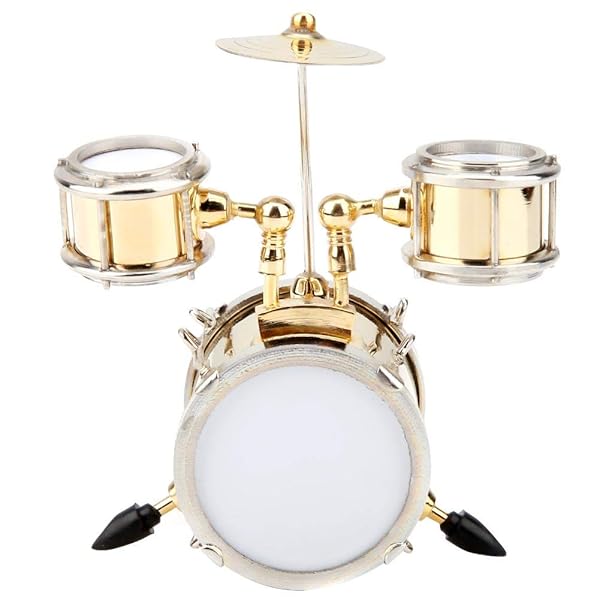 Miniature Drum Set Ornament - Perfect Drummer Gift & Home Decor | 3.39x3.15x2.32in with Box