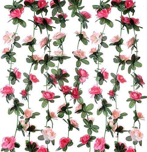 Miracliy 8 Pack 65 FT Flower Garland - Stunning Artificial Flower Decorations for Weddings & Photo Booths - Image 7