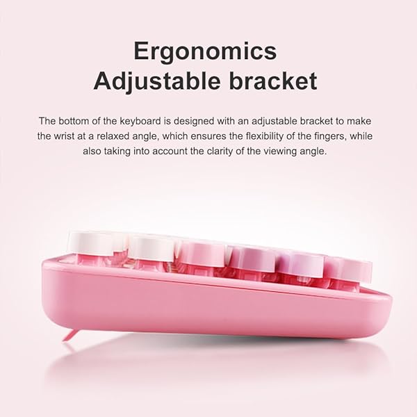 Buy Mofii Wireless Keyboard & Mouse Combo - Cute 2.4G USB Full Size Set for PC & Laptop (Pink-Mixed) - Image 4