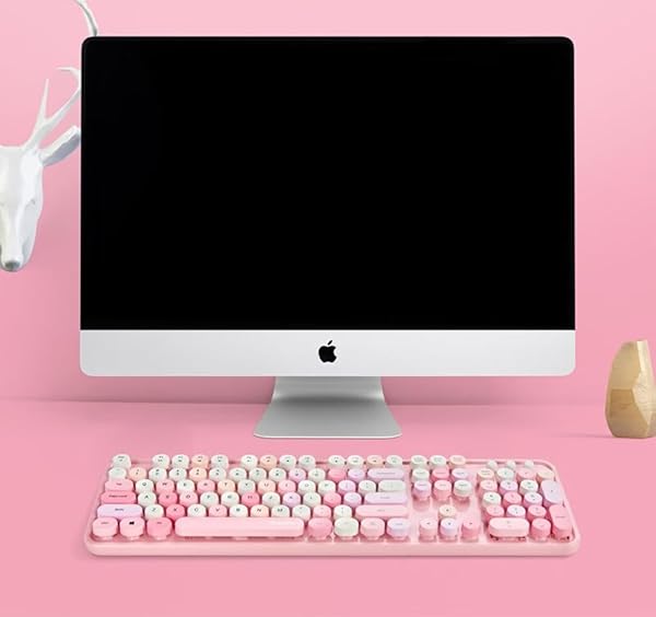 Buy Mofii Wireless Keyboard & Mouse Combo - Cute 2.4G USB Full Size Set for PC & Laptop (Pink-Mixed) - Image 5