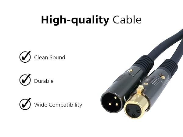 Monoprice 25 Feet XLR Male to Female Cable Black 16AWG Gold Plated Microphone Interconnect Stage Right Series - Image 3