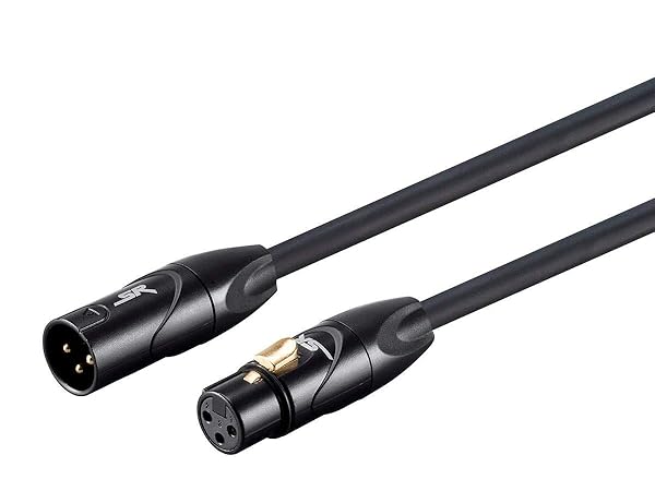50ft Stage Right XLR Male to Female 16AWG Gold Plated Microphone Cable for Clear Sound Quality - Image 2