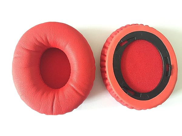 Monster Monster Beats by Dr Dre Solo HD Headphone Replacement Ear Pads Cushions Cups Cover Repair Parts Red