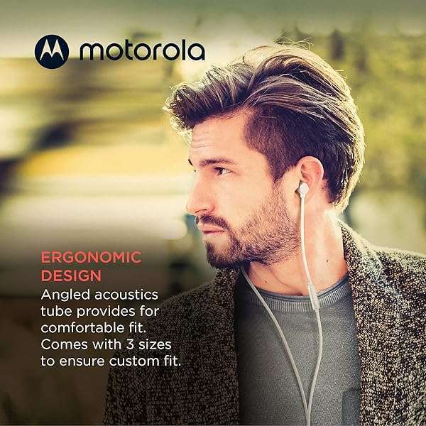 Motorola Earbuds 3-S: Comfortable Wired In-Ear Headphones with Microphone & Clear Bass Sound - Lightweight, Non-Tangle Design - Image 6