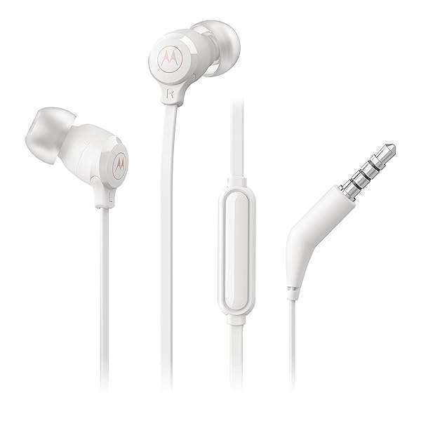 Motorola Earbuds 3-S: Comfortable Wired In-Ear Headphones with Microphone & Clear Bass Sound - Lightweight, Non-Tangle Design - Image 2