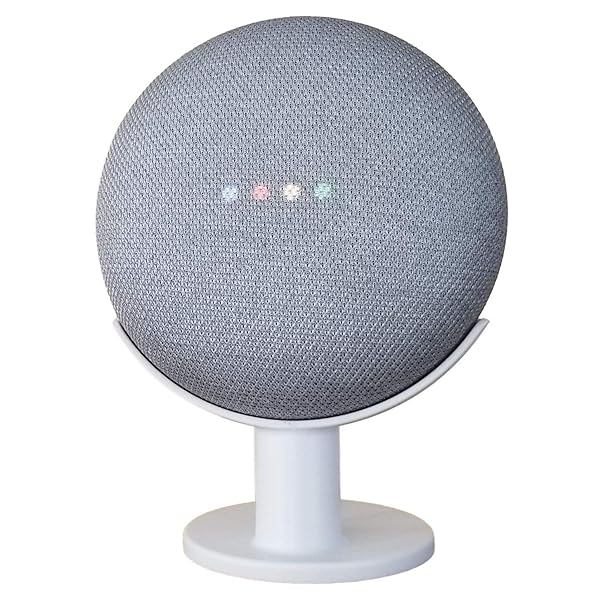 Mount Genie Mount Genie Pedestal for Nest Mini & Google Home Mini | Enhance Sound & Style | Best Clean Mount Holder Stand (White)