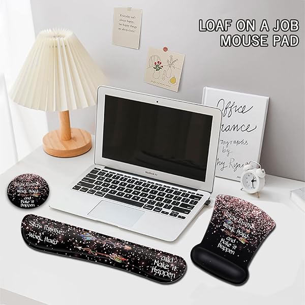 Mouse Pad with Wrist Support, Ergonomic Gel Mouse Pad, Memory Foam Keyboard Wrist Rest, Suitable for Office Typing, Games, Desktop Decoration, Rose - Image 7