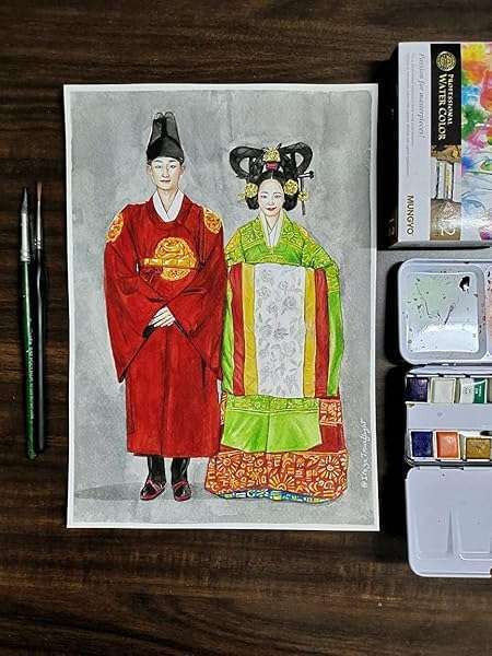 Buy Mungyo Professional Half Pan Watercolor Set (48 Colors) with Tin Case & Mixing Palette - Perfect for Artists! - Image 7