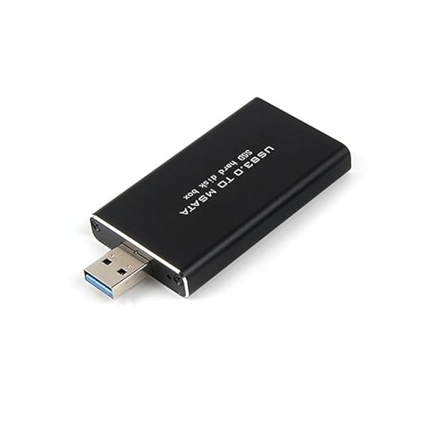 Mustpoint USB 3.0 to mSATA SSD Adapter Enclosure - Fast External HDD Case for Storage Upgrade