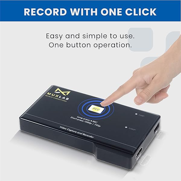 MuxLab HDMI to USB Video Capture Recorder - 1080P 60FPS, No Driver Needed, Perfect for PC & Game Consoles - Image 4