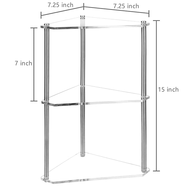 MyGift 3 Tier Clear Acrylic and Metal Display Stand for Bathroom Vanity and Makeup Organization - Image 4