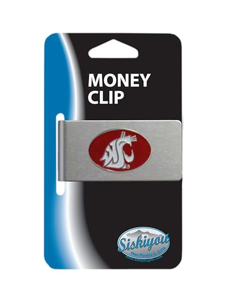 Shop NCAA Washington State Cougars Brushed Metal Money Clip - Stylish Team Color Accessory - Image 3
