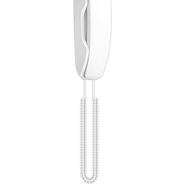 NECABLES 2Pack Curly Coiled Phone Cord for Landline Telephone Handset RJ9 Male to Male White - Image 5