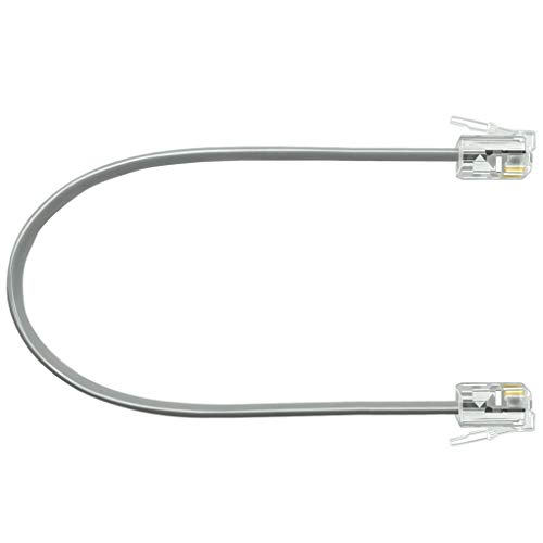 NECABLES 8-Inch Short Phone Cord RJ11 6P4C Male to Male for Landline - Perfect Short Telephone Line Solution