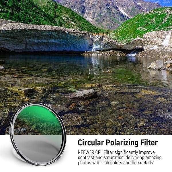 NEEWER 77mm Polarizer Filter - Ultra Slim Multi-Coated CPL for Enhanced Contrast & Reduced Glare - Image 2