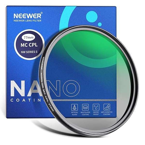 Neewer NEEWER 77mm Polarizer Filter - Ultra Slim Multi-Coated CPL for Enhanced Contrast & Reduced Glare