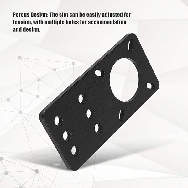 High-Quality NEMA17 Stepper Motor Mount Plate - Anodized Aluminum for 3D Printers & Linear Applications (Black) - Image 3