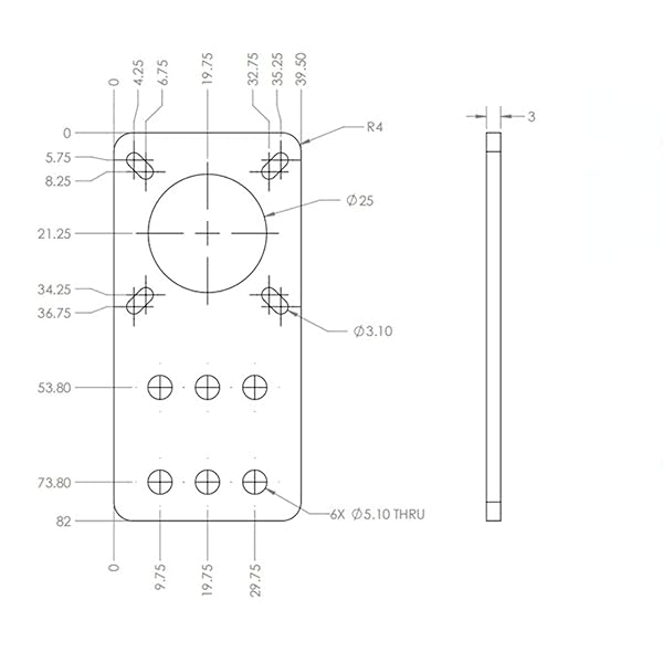 High-Quality NEMA17 Stepper Motor Mount Plate - Anodized Aluminum for 3D Printers & Linear Applications (Black) - Image 9