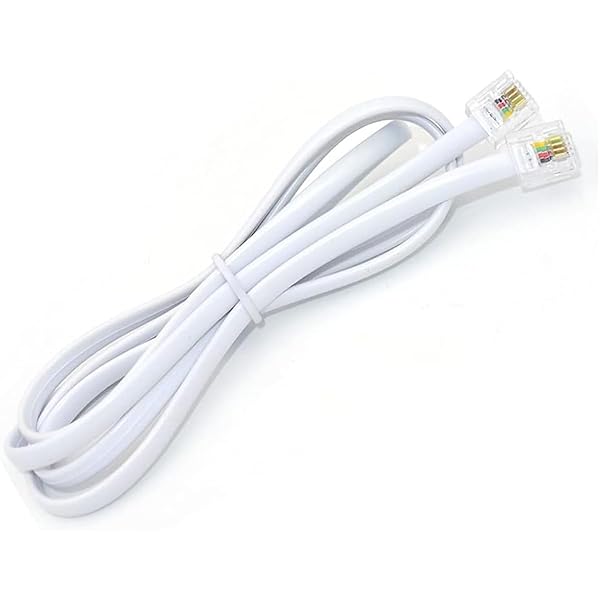 NEORTX 5ft RJ11 to RJ11 Cable Male to Male Telephone Line Extension Cord for Landline and Fax Machine White - Image 5