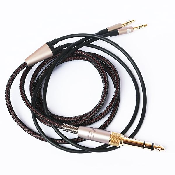 NEW NEOMUSICIA NEOMUSICIA Replacement Cable for Hifiman HE4XX & HE-400i - 3.5mm/6.35mm to Dual 3.5mm, 3m Length