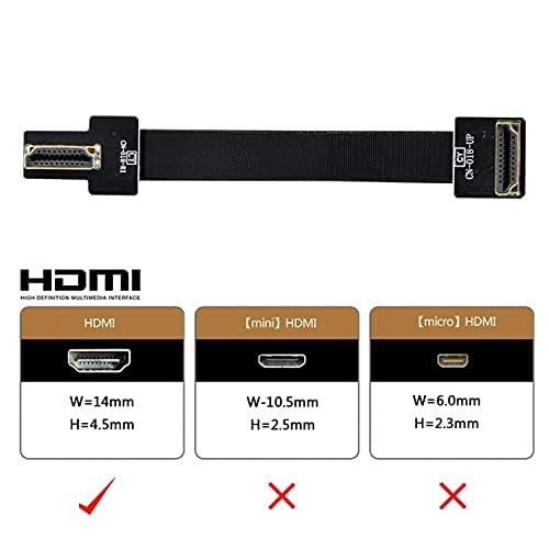 NFHK CYFPV Dual 90 Degree HDMI Male to Male Flat Cable 30CM for FPV HDTV Multicopter Aerial Photography - Image 8